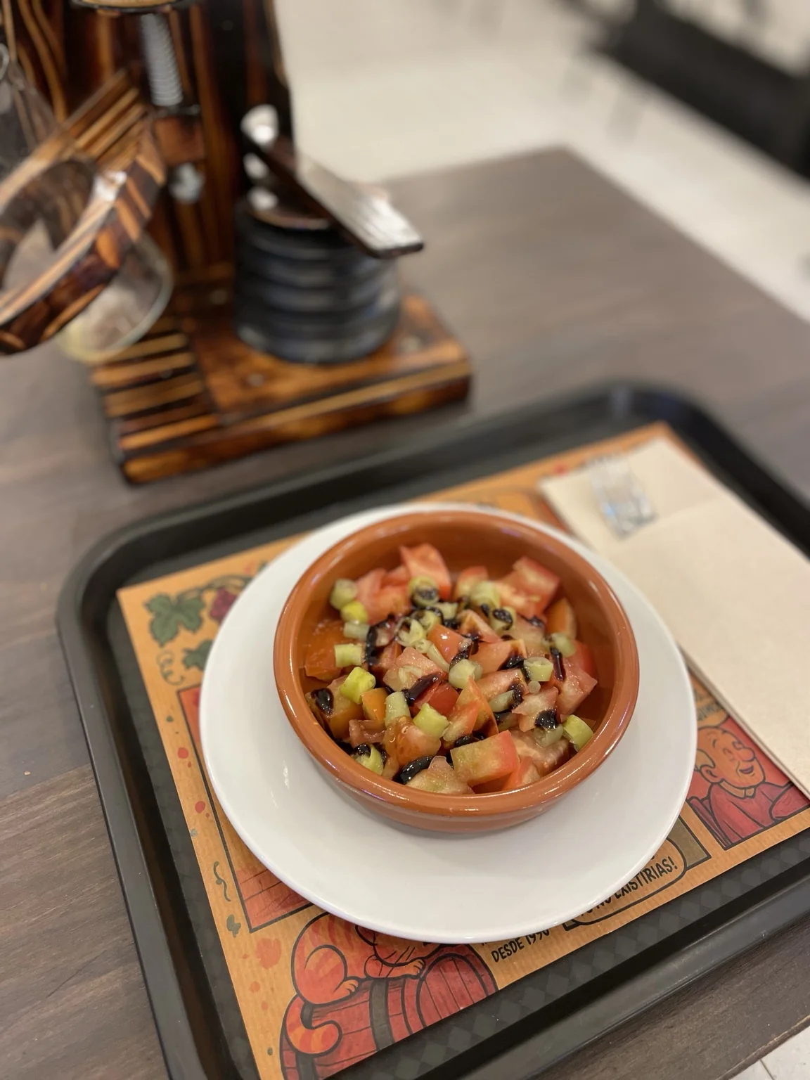 Ensalada de tomate y guindilla