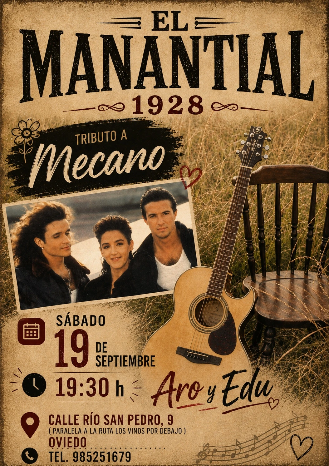 Tributo a Mecano el 19 de septiembre