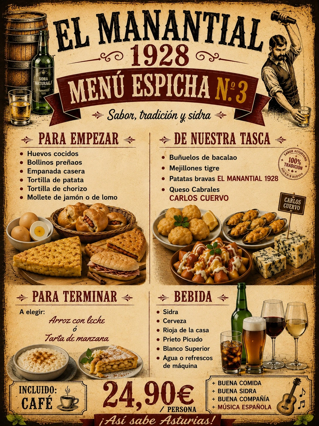 Menú Espicha número 3