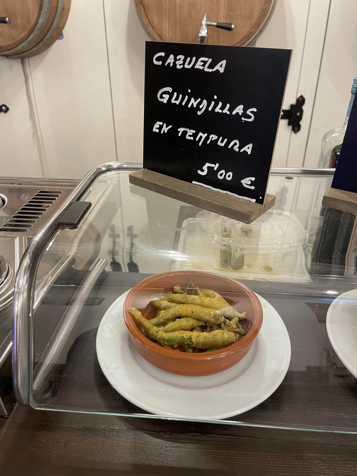 Guindillas en tempura